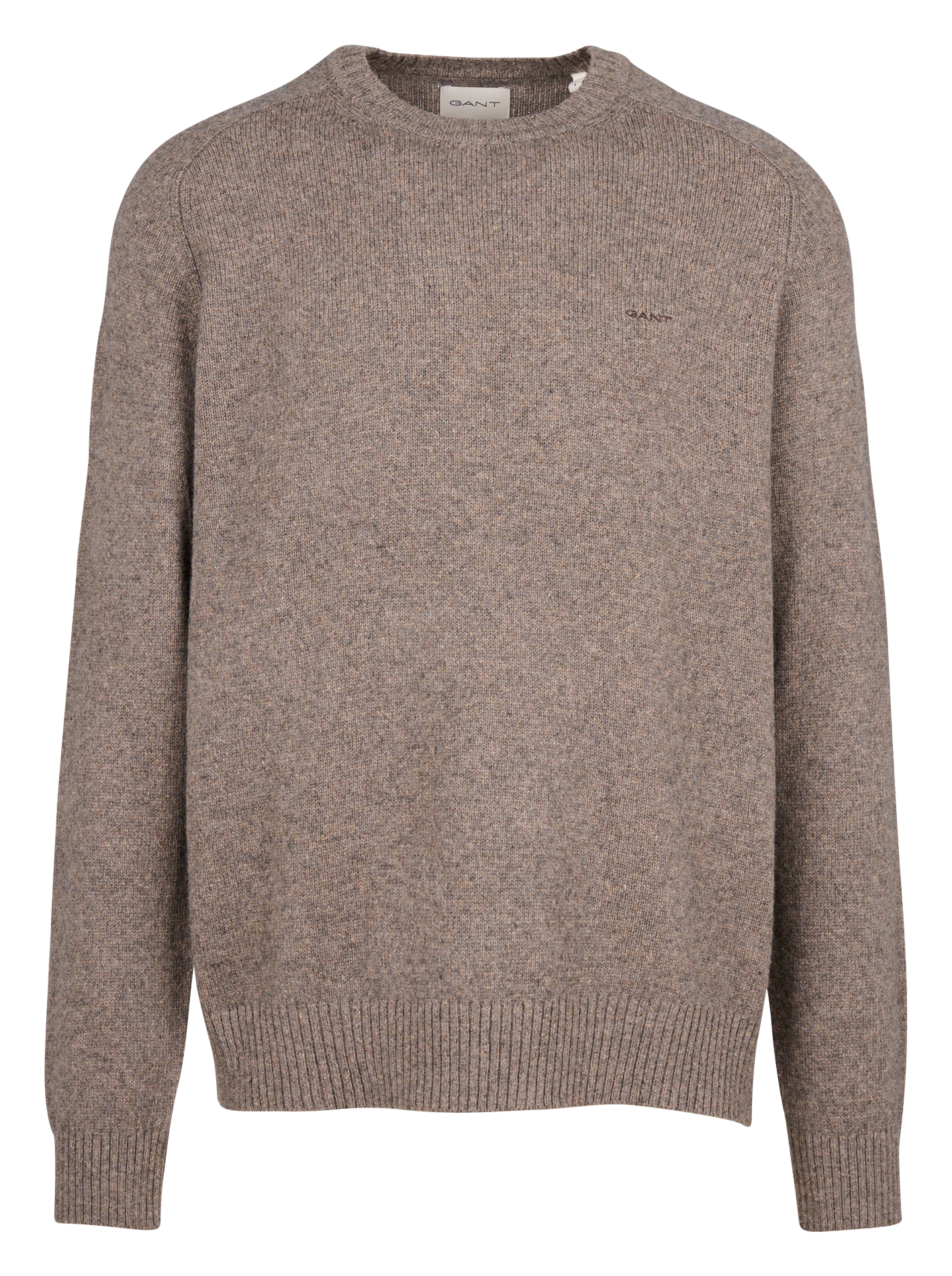 Pull col rond en laine mélangée | Marron