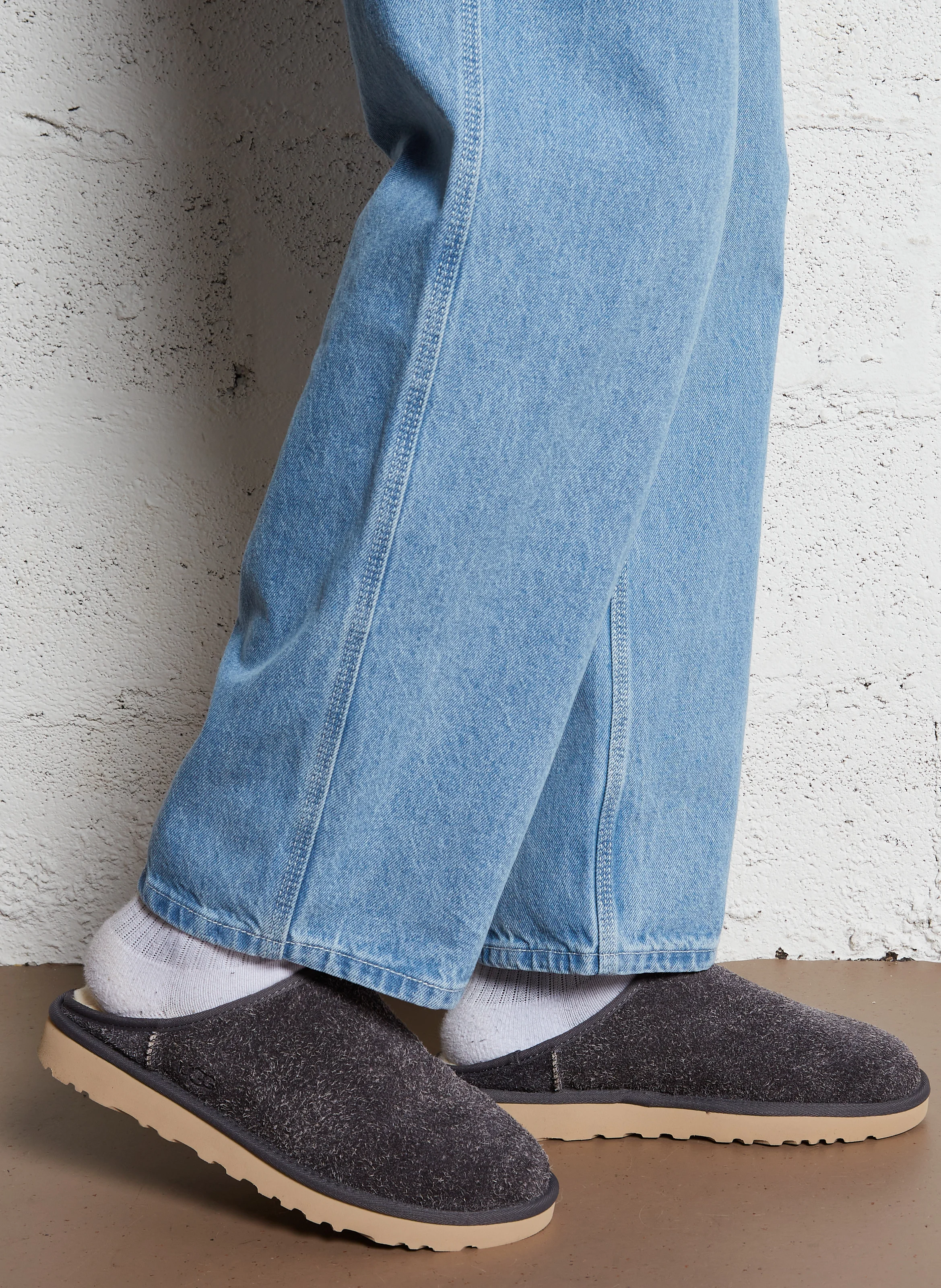 CLASSIC SHAGGY - Chaussons fourrés en cuir | Gris