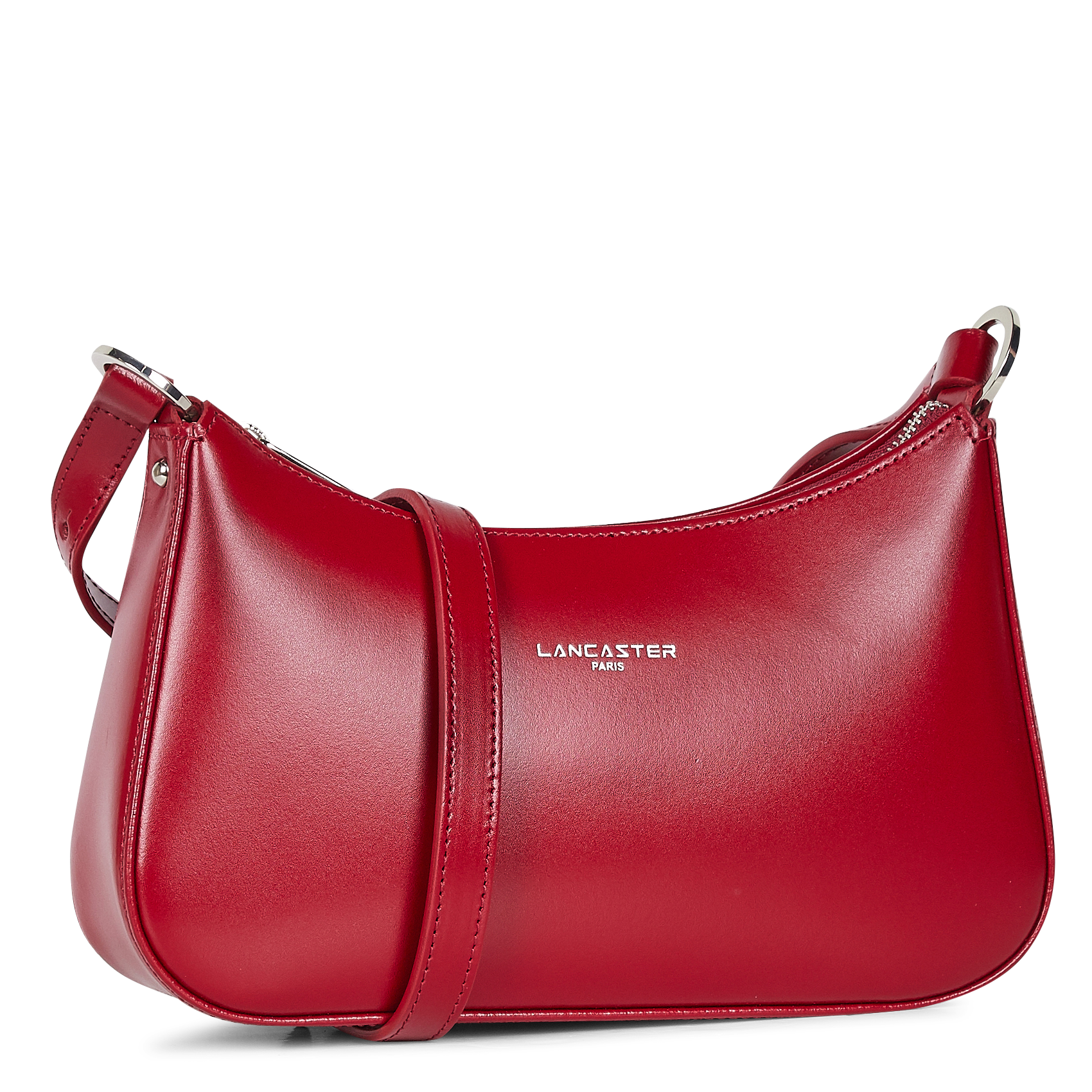 SUAVE ACE - Sac baguette en cuir lisse | Rouge
