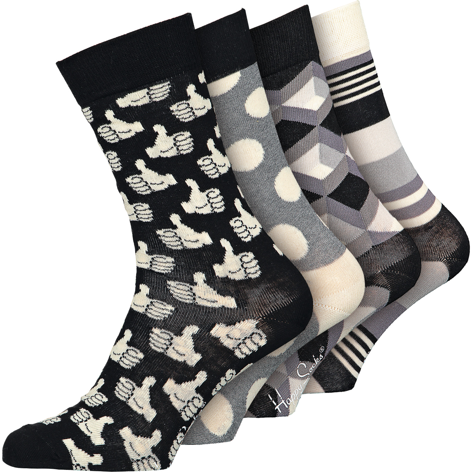 Happy Socks 4er Pack 36-40, schwarz