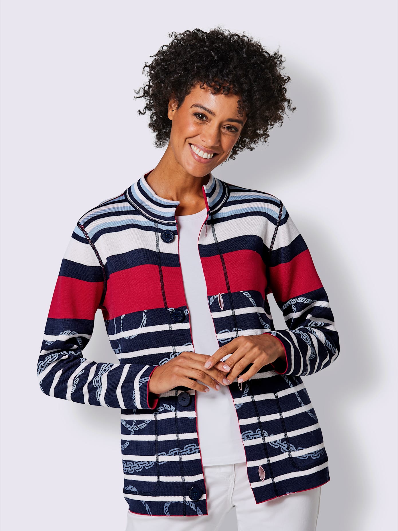 Veste en tricot, modal et coton mélange de modal doux