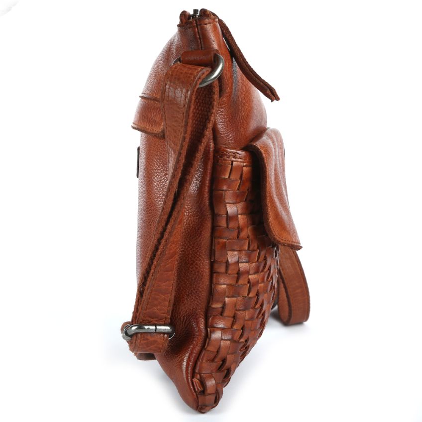 Genicci Desna Rivers Schoudertas Cognac