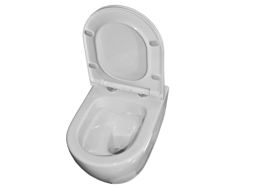 Sanicare Rondo randloos wandcloset met Rondo slim toiletzitting