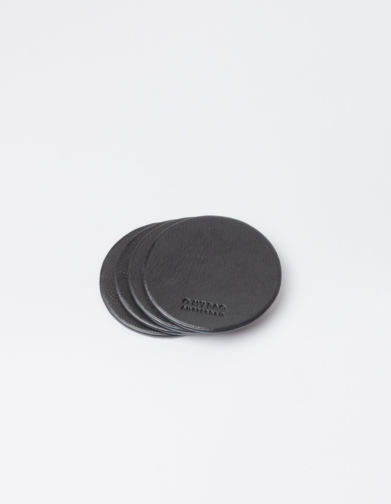 Coasters - Black Soft Grain Leather