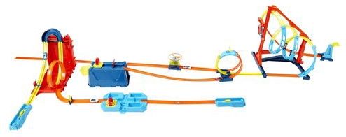 Hot Wheels - Track Builder - Rechte Baandelenset - Inclusief Auto - 5 Meter Lang