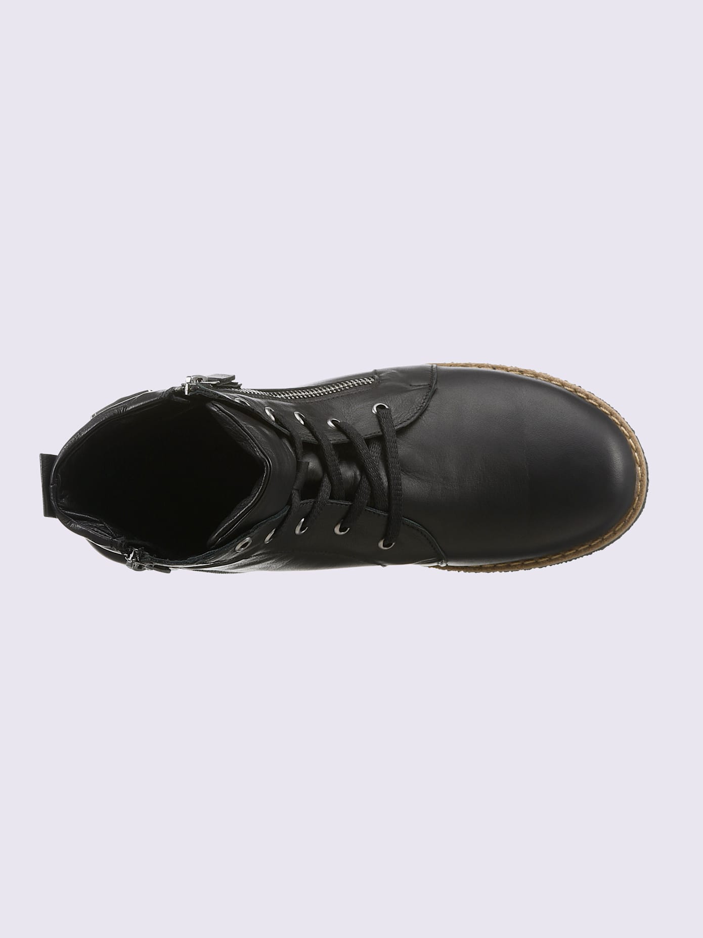 Bottines à lacets cuir nappa de vache