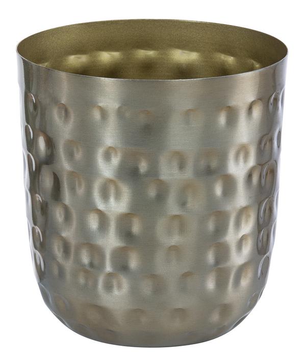 Dehner Metall-Übertopf Mayren, konisch, gold,