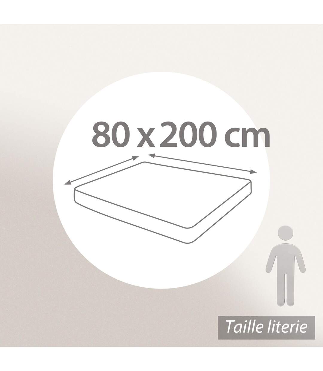 Drap housse imprimé 90x200 cm coton TALISMAN bleu paon Bonnet 40 cm