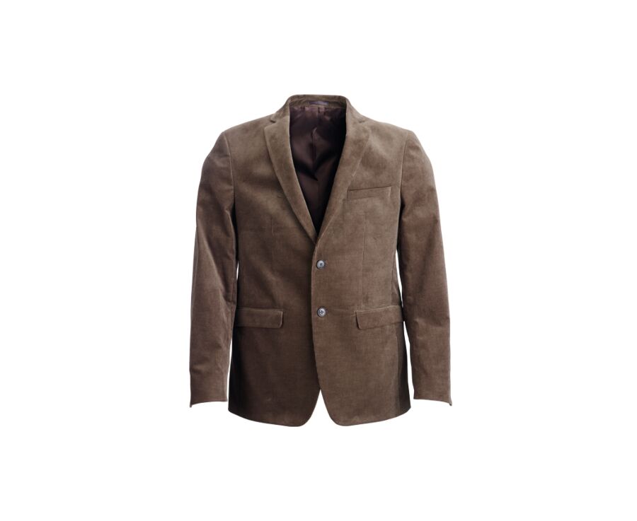 Blazer homme velours côtelé lavé Taupe foncé - LÉONTILDE