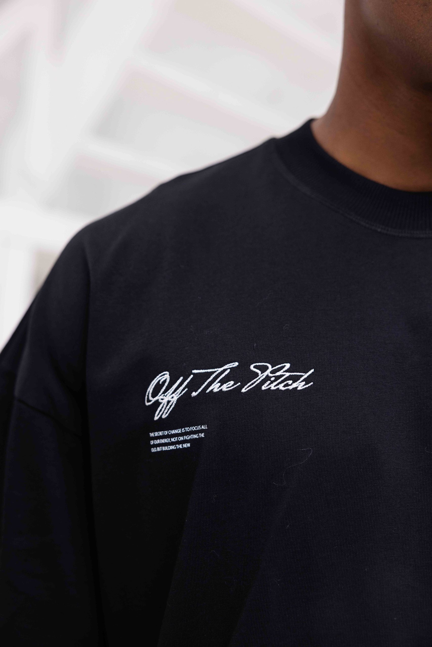 Off The Pitch Lion T-Shirt Heren Zwart