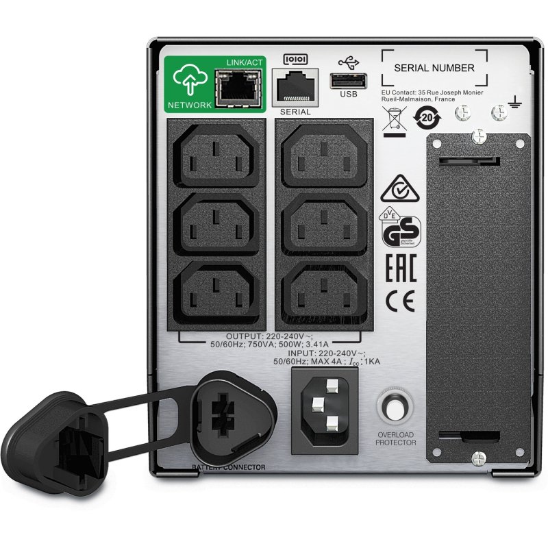 APC Smart-UPS SMT750IC Onduleur - 6x C13, USB, SmartConnect, 750 VA