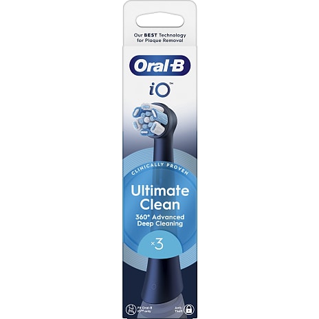 Oral-B iO Ultimate Clean tandbørstehoveder 3-pak - sort