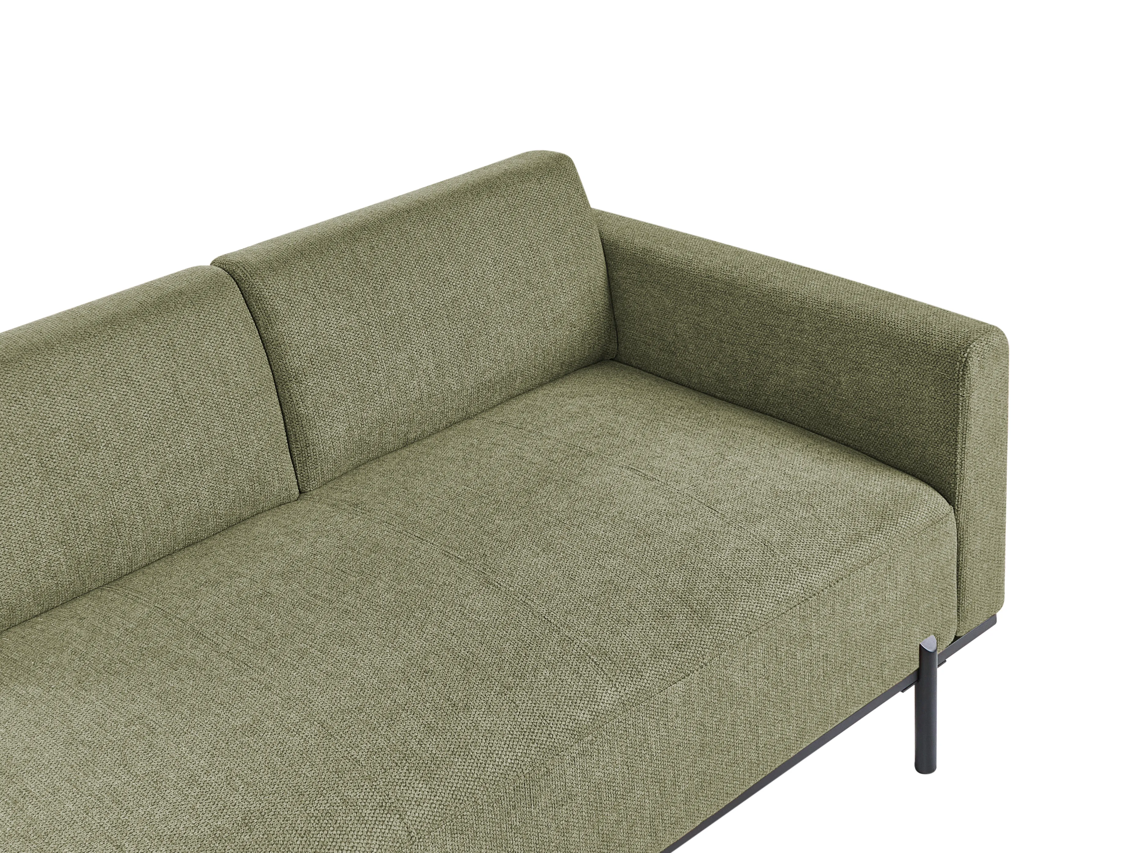 Chaise longue SAVASSE Kunstlinnen Groen
