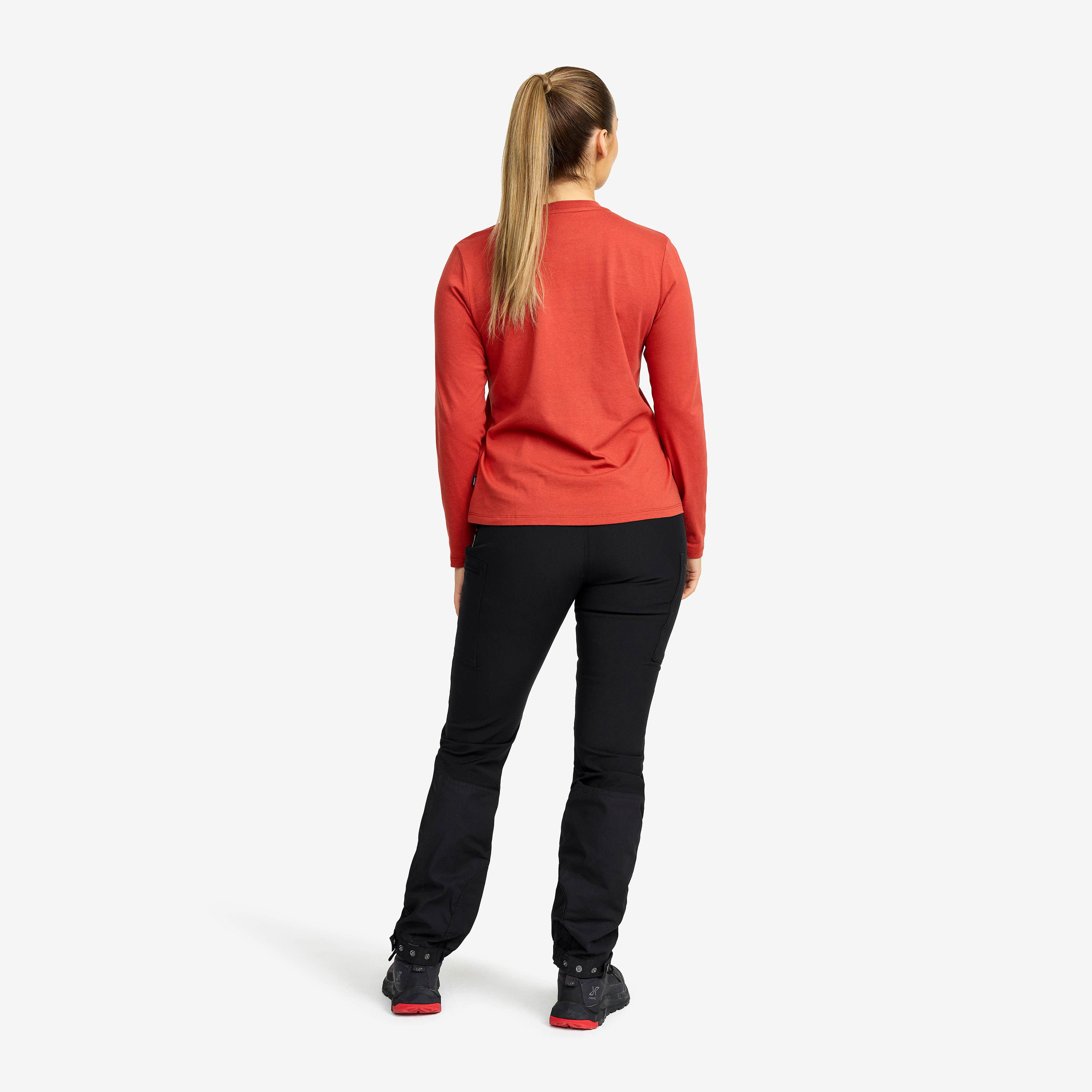 Easy Mountain Long-sleeved T-shirt Dame Cinnabar