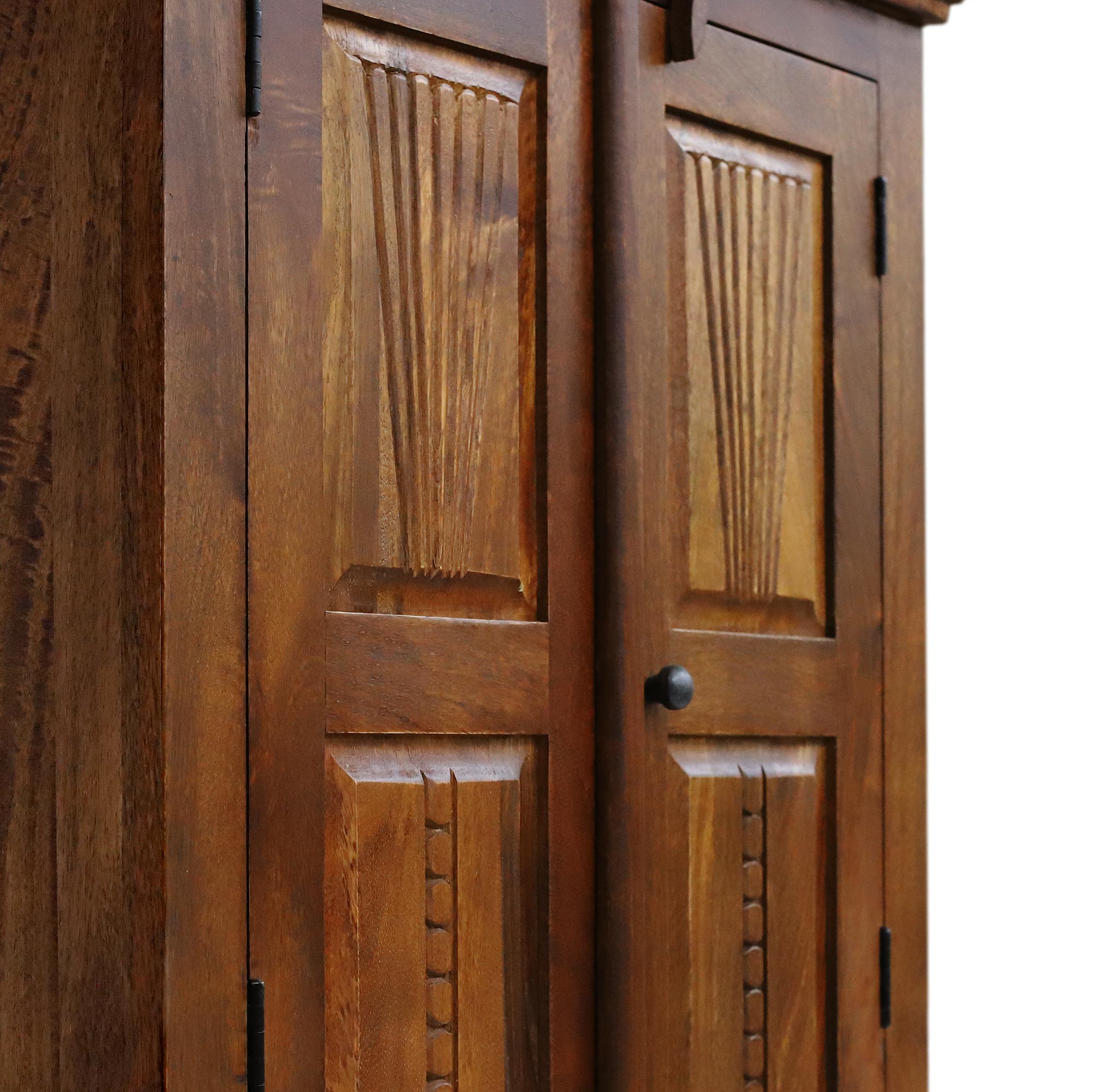 Schrank aus massivem Mangoholz, braun, T 40 cm, B 90 cm, H 150 cm von fischer's lagerhaus