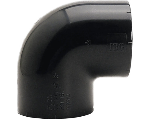 PVC 90° hoek, 32mm, grijs