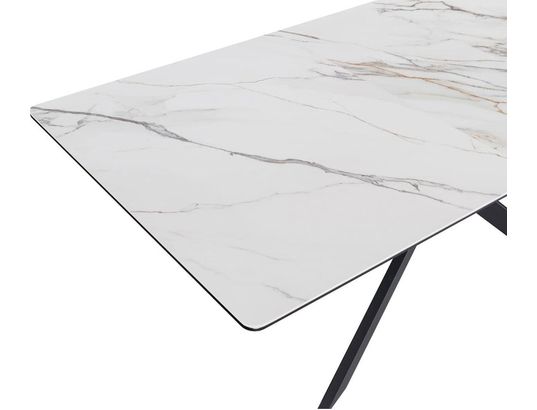 CONCEPT1 - Table Palerma 160/200 x 89,5 x 76 cm blanc