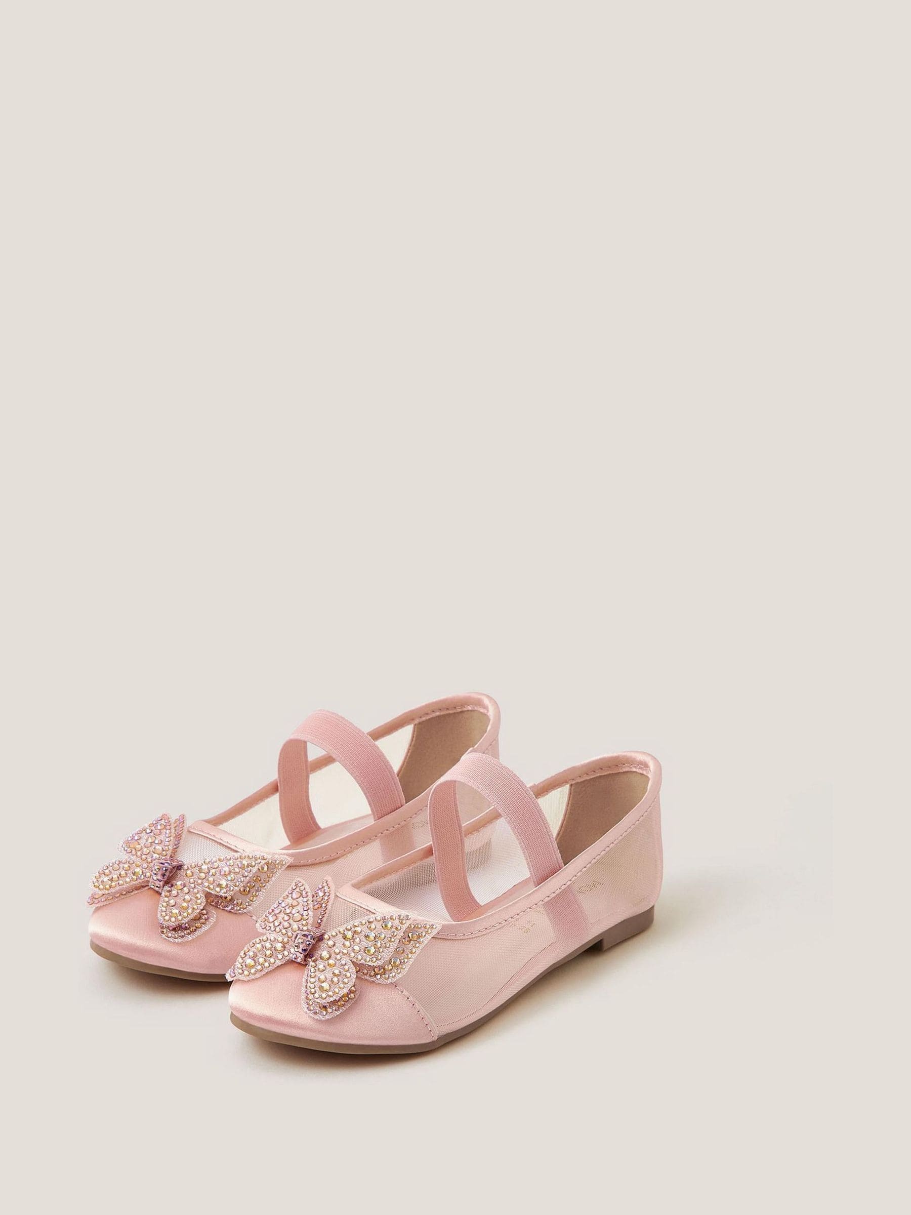 Roze - Monsoon Butterfly Mesh Ballet Flats