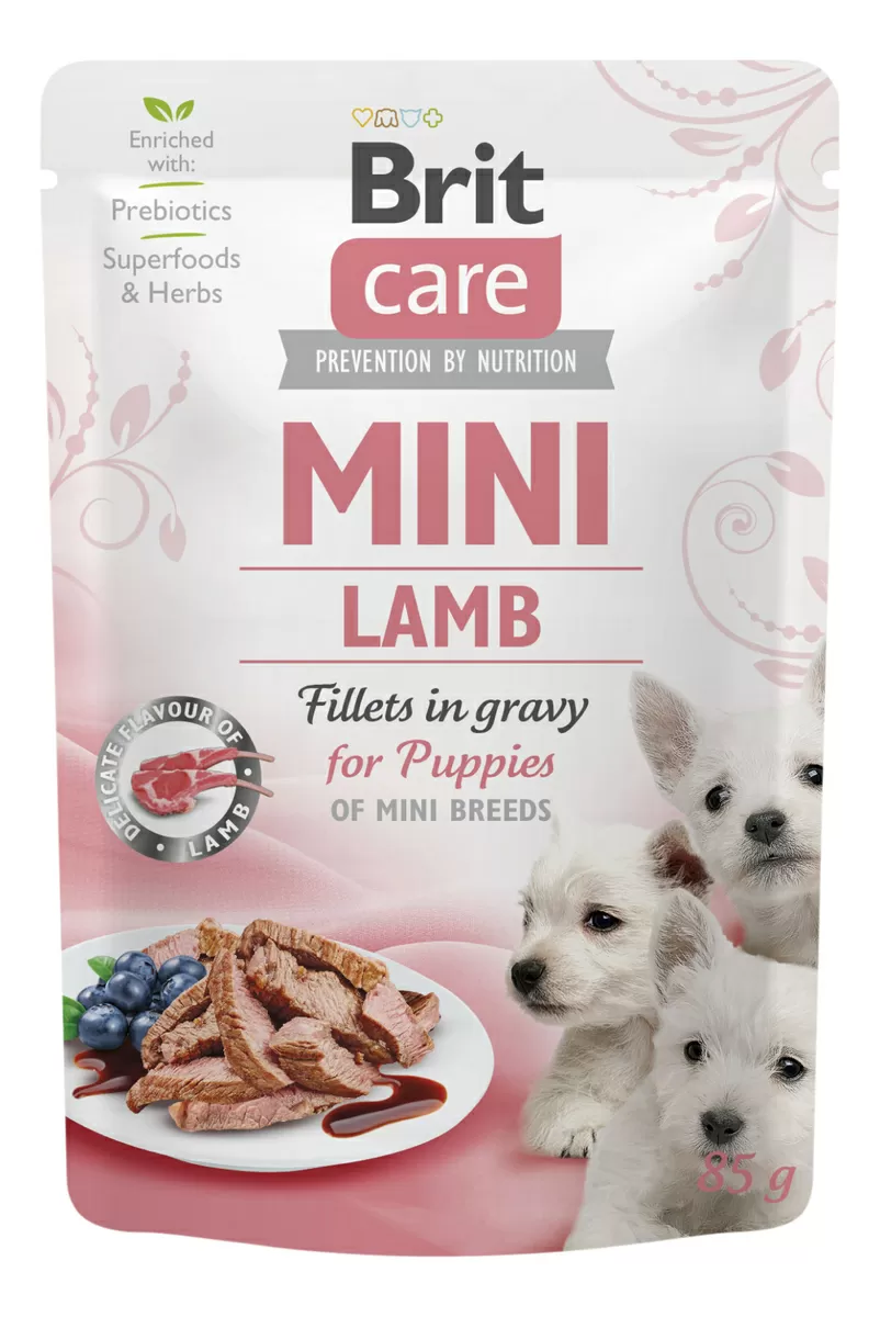 Brit Mini hvalpe vådfoder m. lammefilet i sovs - 85 g.