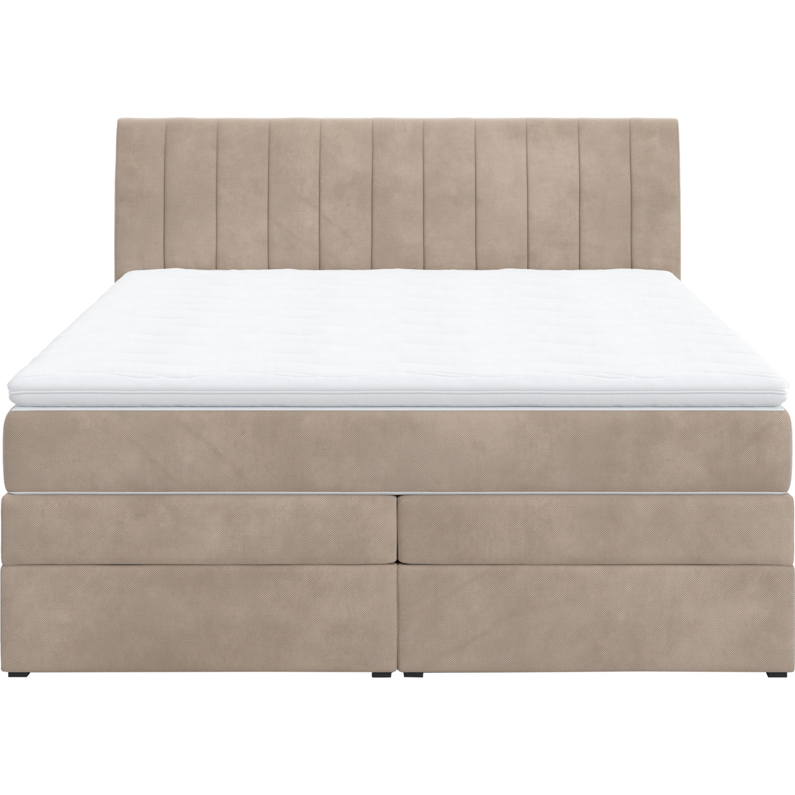 Boxspringbett Shark Stoff sand 180 x 200
