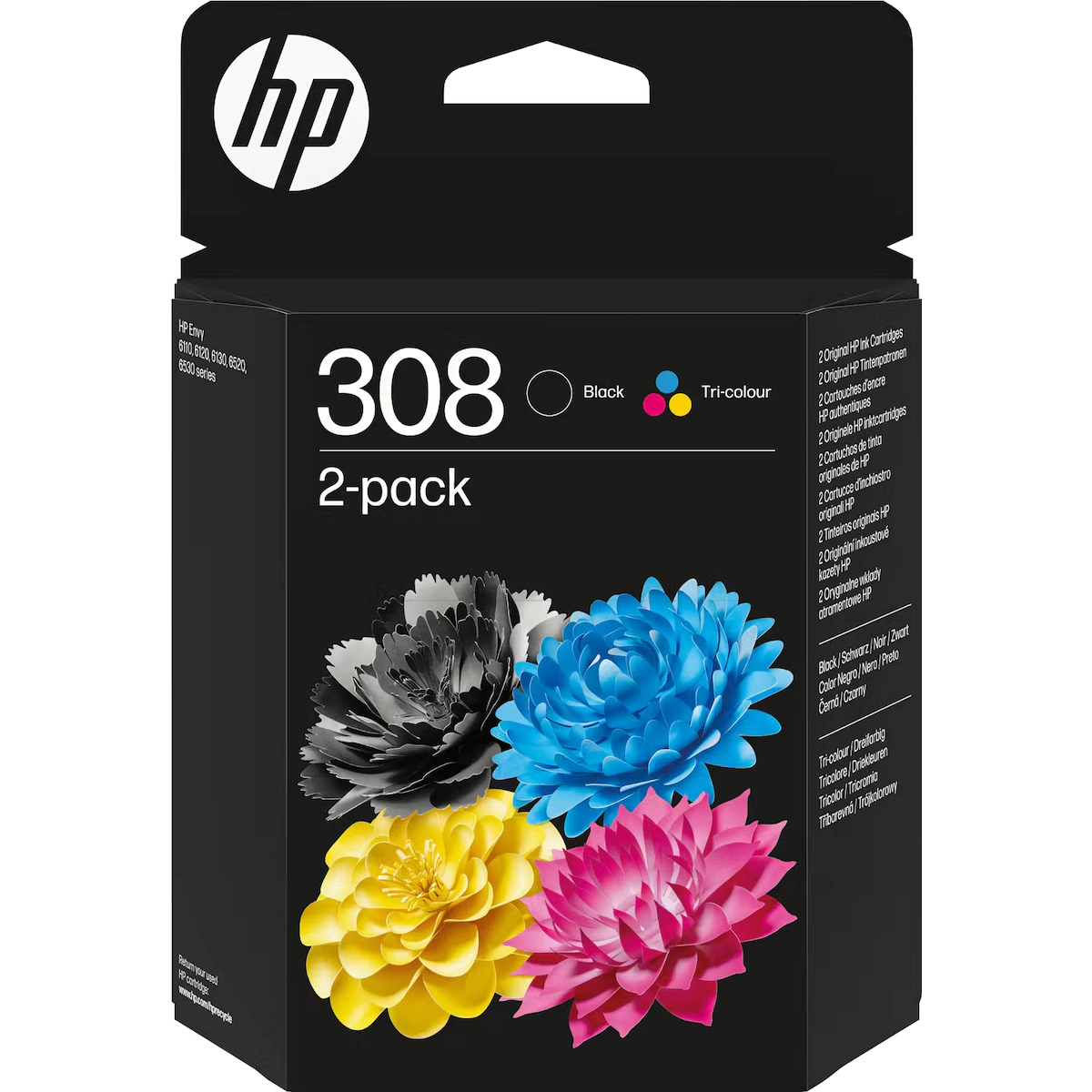 HP 308 blekkpatron (sort/trefarget)