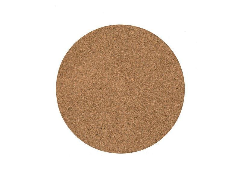 Rico Design Korkplatte 20 cm rund, 2 Stück Korkplatte / Korkuntersetzer
