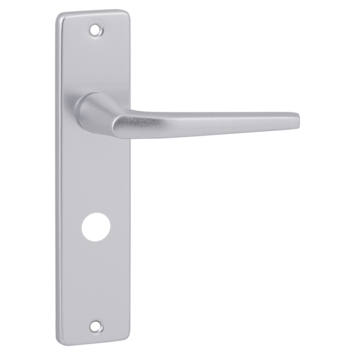 Karwei deurkruk set Daan recht schild vrij-bezet sluiting 63/8 mm aluminium