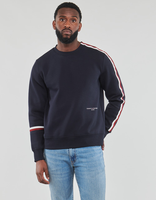 Tommy Hilfiger - NEW GLOBAL STRIPE CREWNECK - Marine