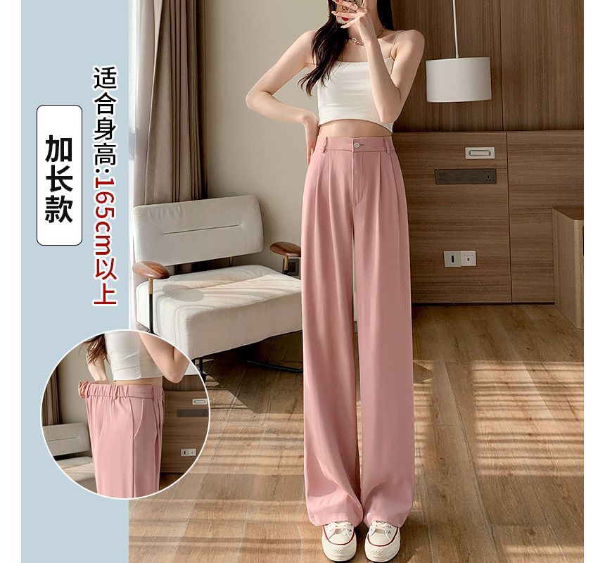 Arroba - Hoge taille, effen, losse pantalon (verschillende ontwerpen)