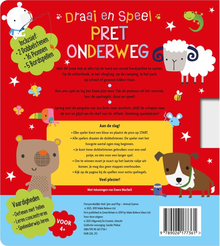 Spelletjesboek - Inclusief Pionnen en Dobbelstenen - Voor 2 tot 4 Spelers