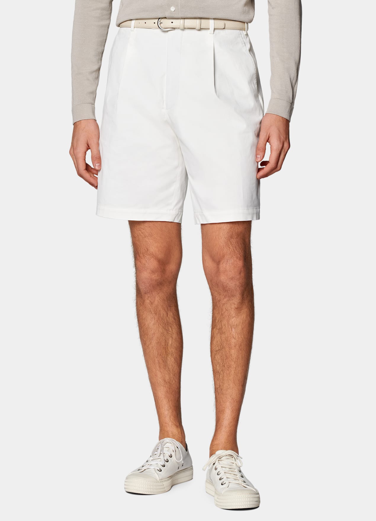 Short Straight Leg blanc cassé