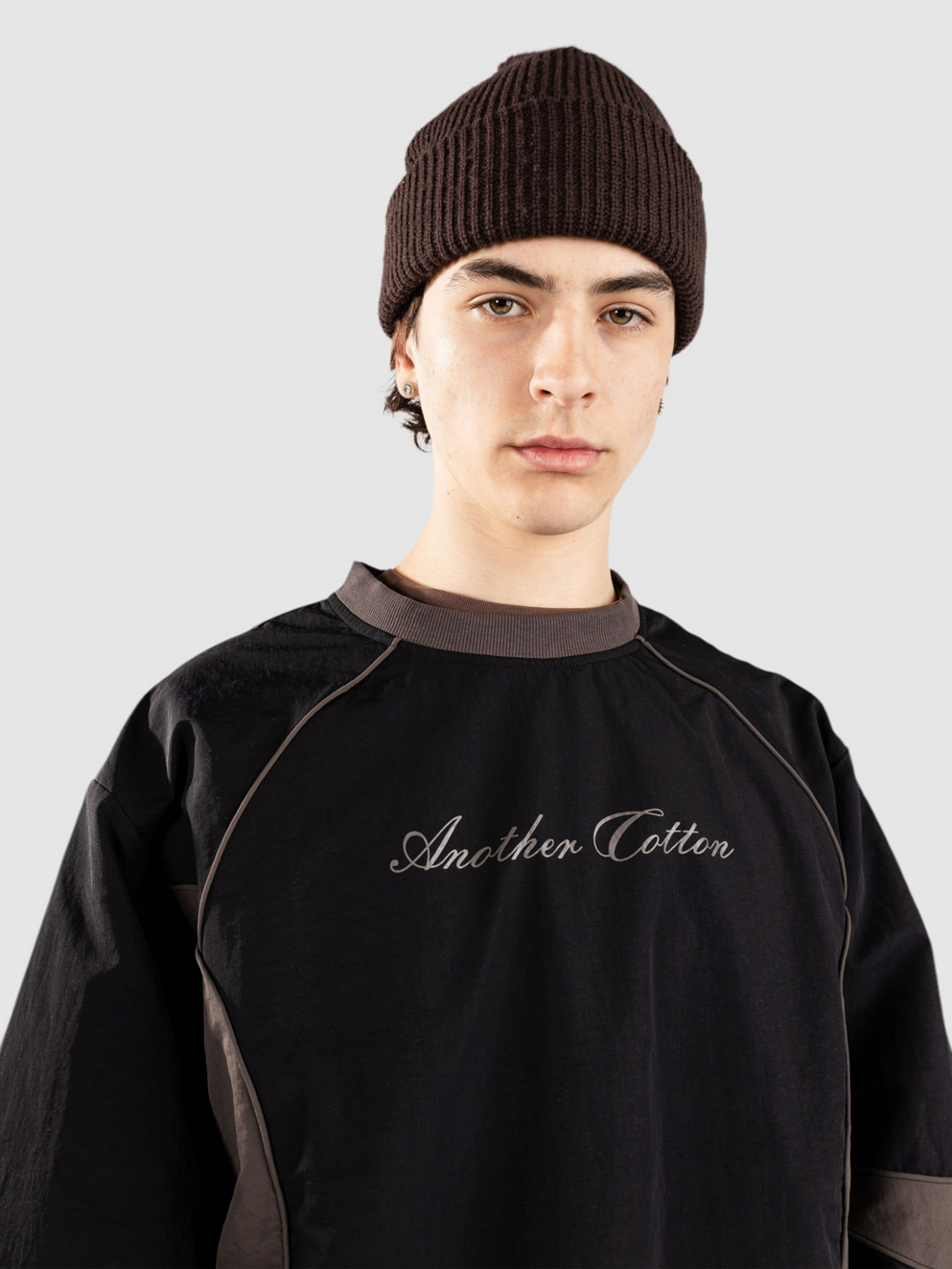 Another Cotton Lab Another Oversize Raglan Windbreaker Jacket black