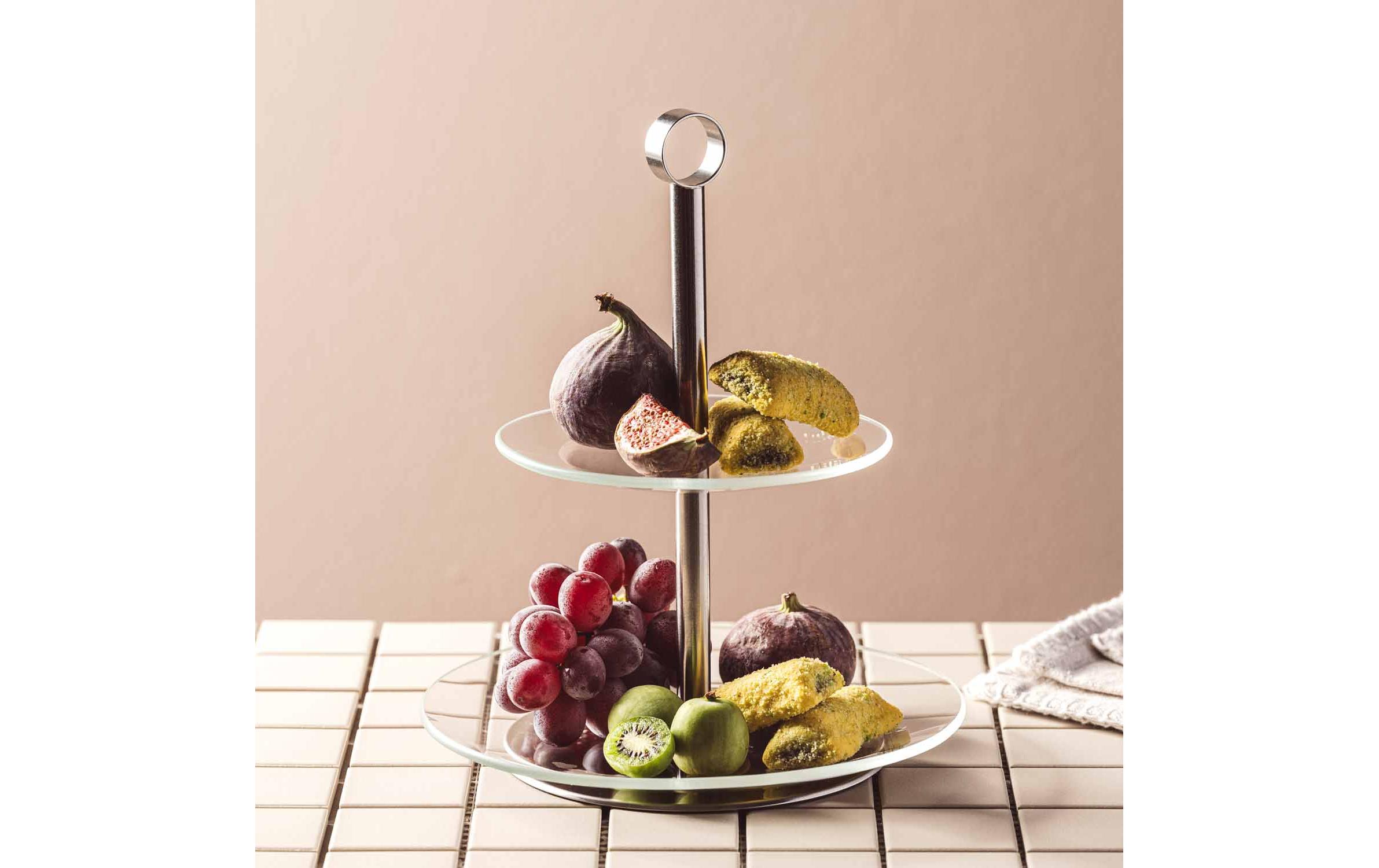 Etagere Cena 2-teilig, SilberTortenständer