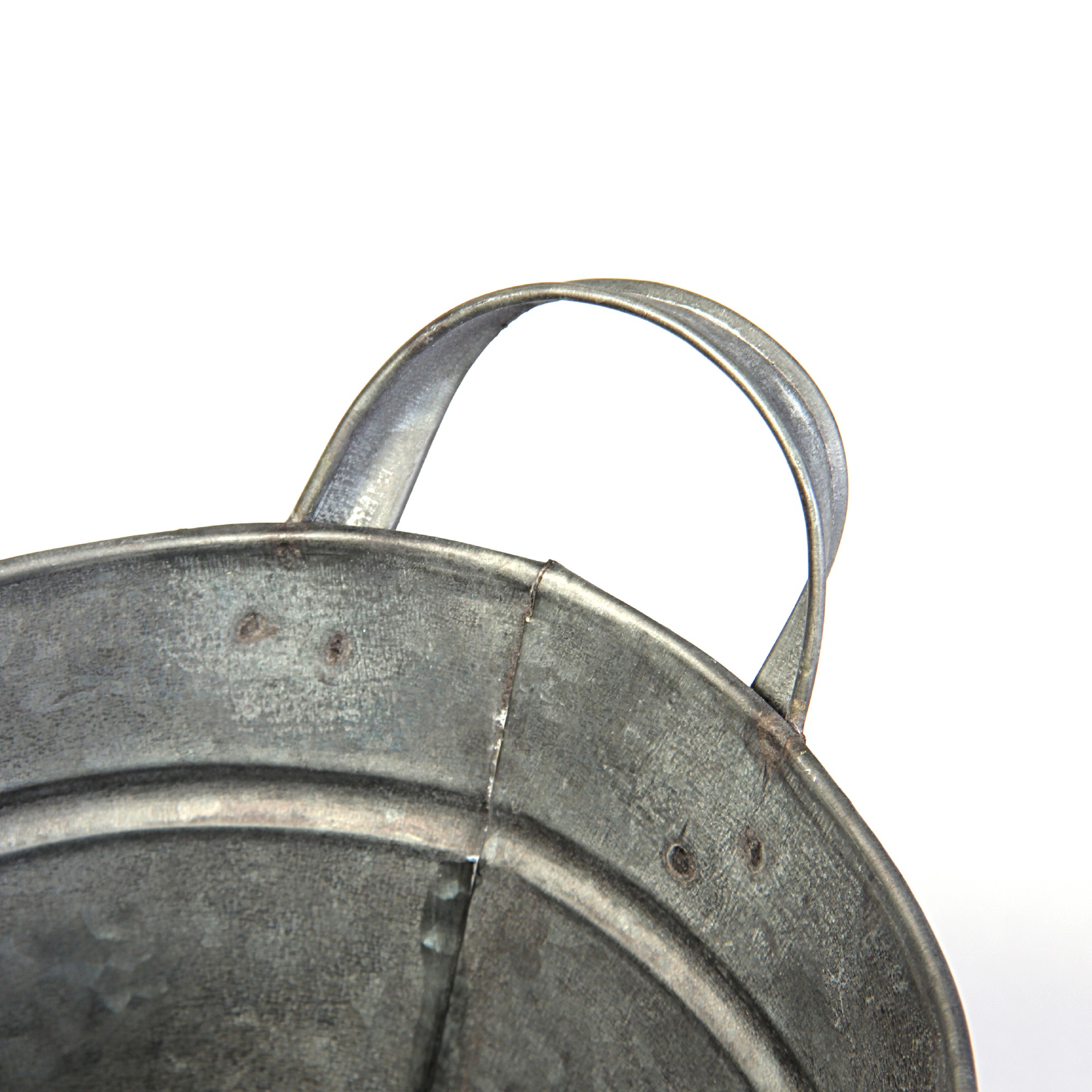 ovale Henkelwanne L, grau, B 26 cm, H 20 cm , L 16 cm von fischer's lagerhaus