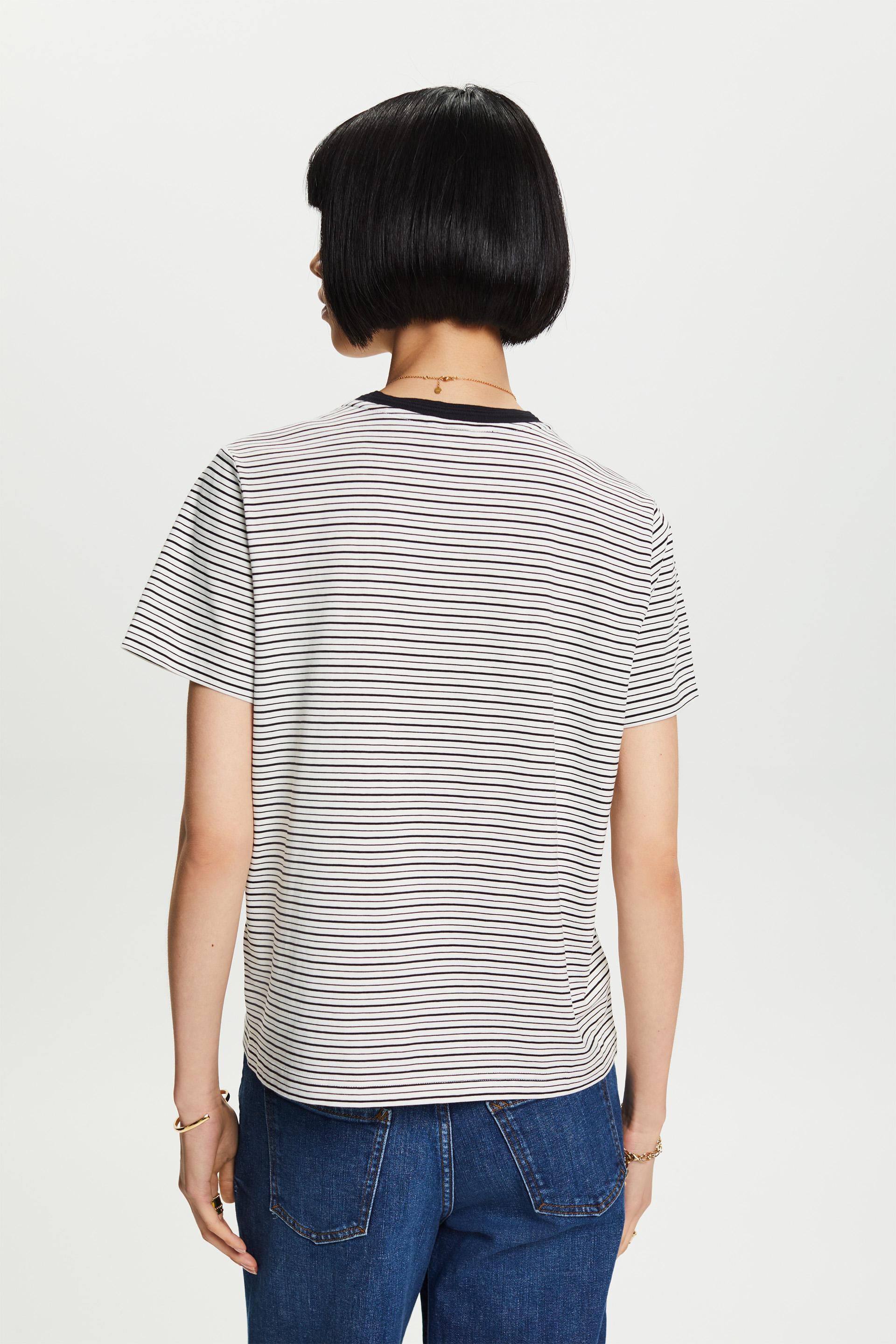 T-shirt à rayures, 100 % coton