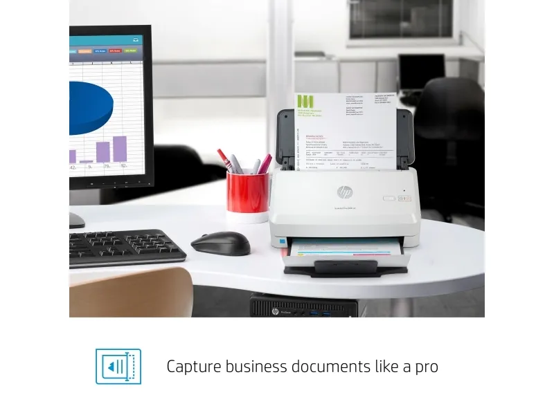 HP Scanjet Pro 2000 s2 Sheet-feed - Dokumentscanner - Duplex - 216 x 3100 mm - 600 dpi x 600 dpi - op til 35 ppm (mono) - ADF (50 ark) - op til 3500 scanninger pr. dag - USB 3.0