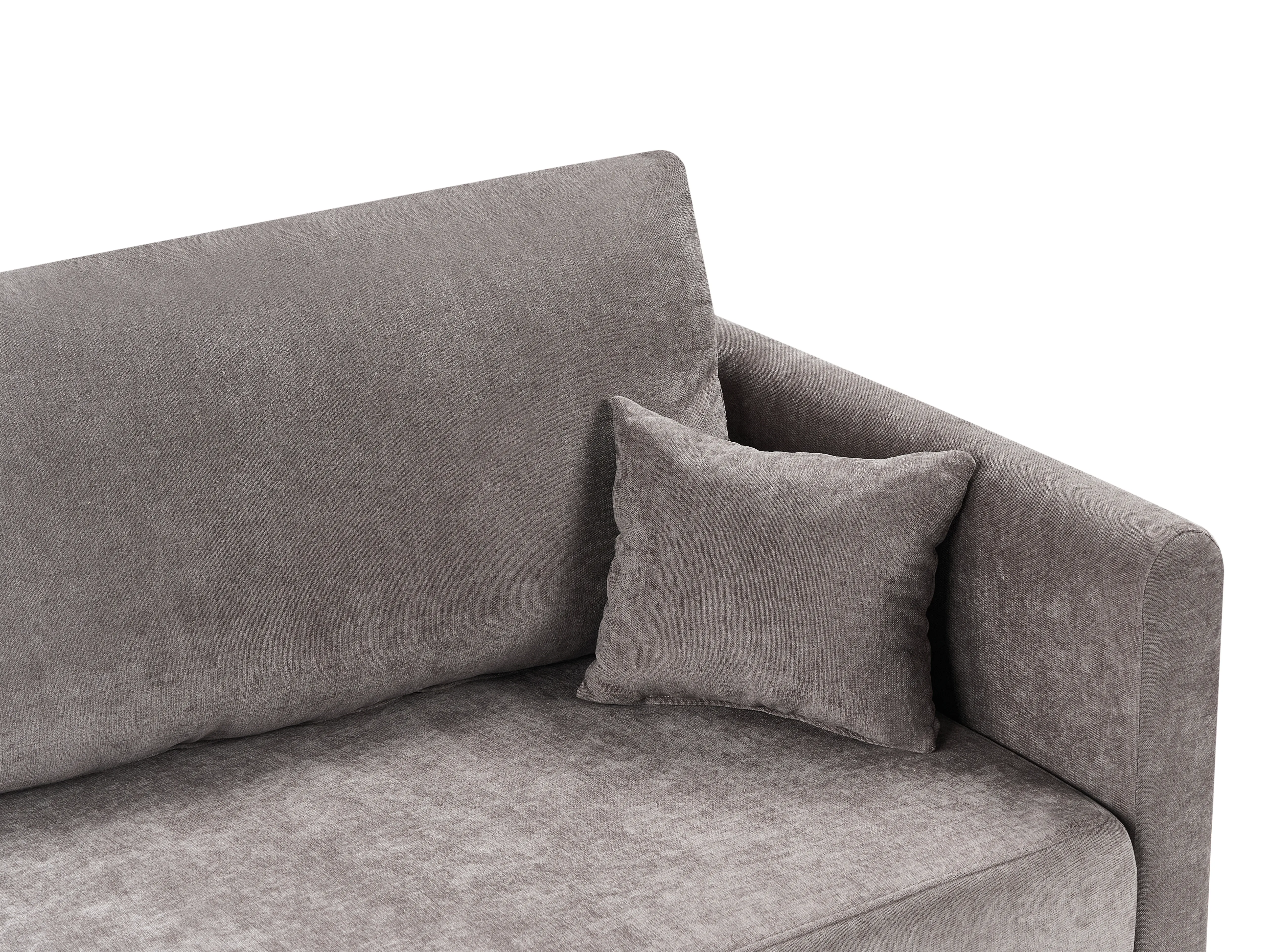 Slaapbank 3-zits BLEIK Chenille Taupe met opbergruimte