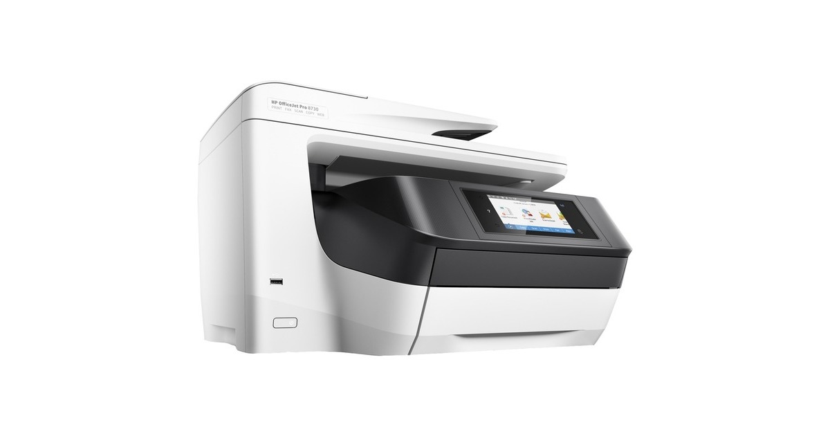 HPOfficeJet Pro 8730 All-in-One printer (D9L20A)  (Wit, Scannen, Kopiëren, Faxen, LAN, Wi-Fi)