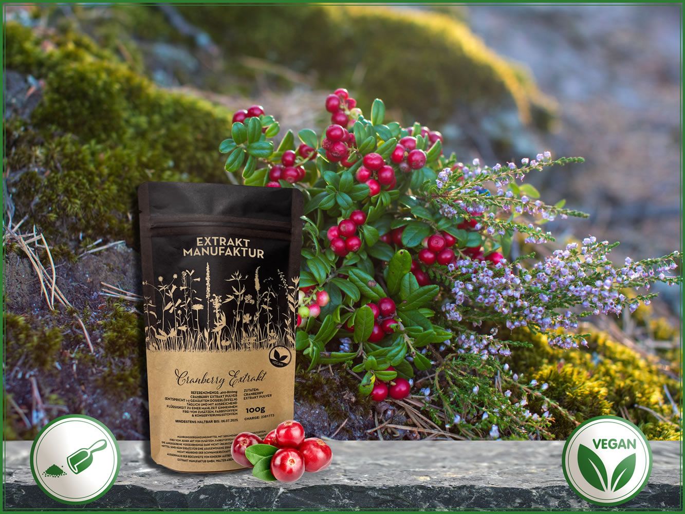 Extrakt Manufaktur Cranberry Extrakt Pulver