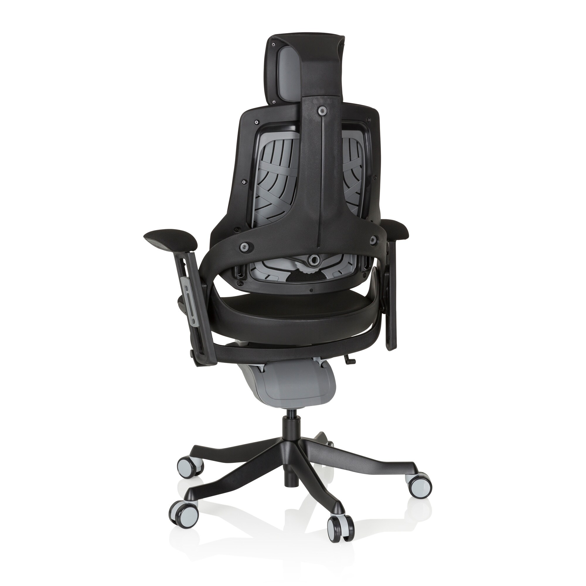 Profi Bürostuhl SPEKTRE BLACK Stoff mit Armlehnen (höhenverstellbar) hjh OFFICE