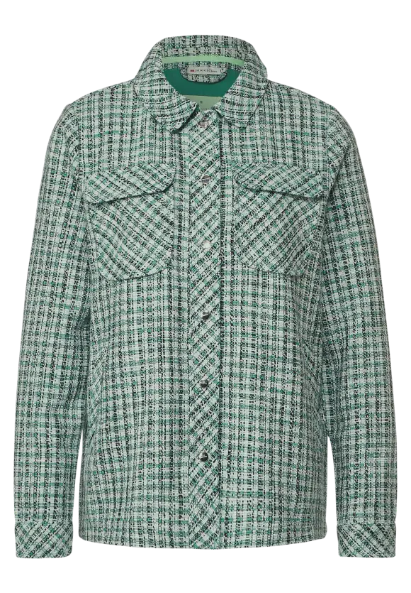 Bouclé Overshirt - lagoon green