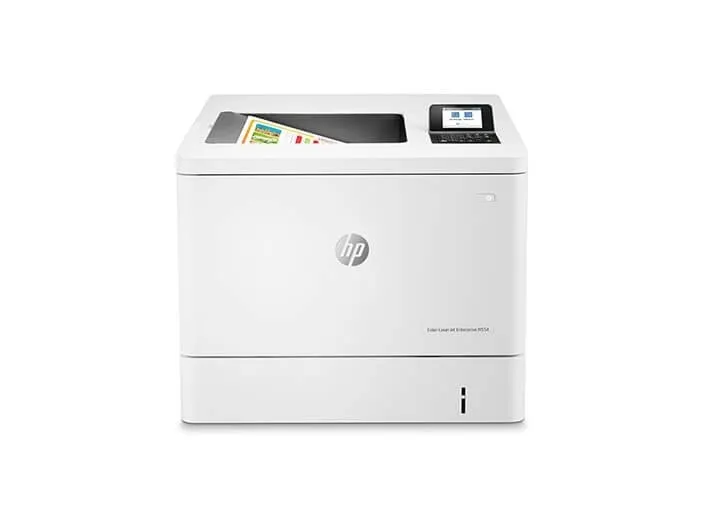 HP LaserJet Enterprise M554dn - Printer - farve - Duplex - laser - A4/Legal - 1200 x 1200 dpi - op til 33 spm (mono) / op til 33 spm (farve) - kapacitet: 650 ark - USB 2.0, Gigabit LAN, USB 2.0 vært