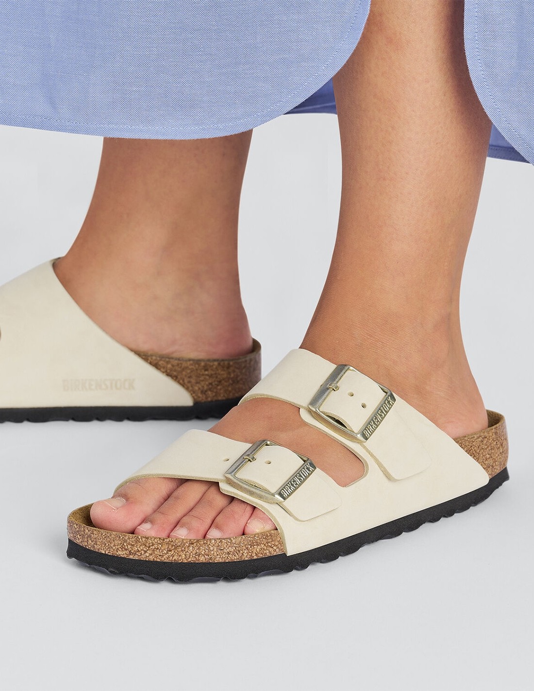 birkenstock Mules Femme arizona lenb ecru