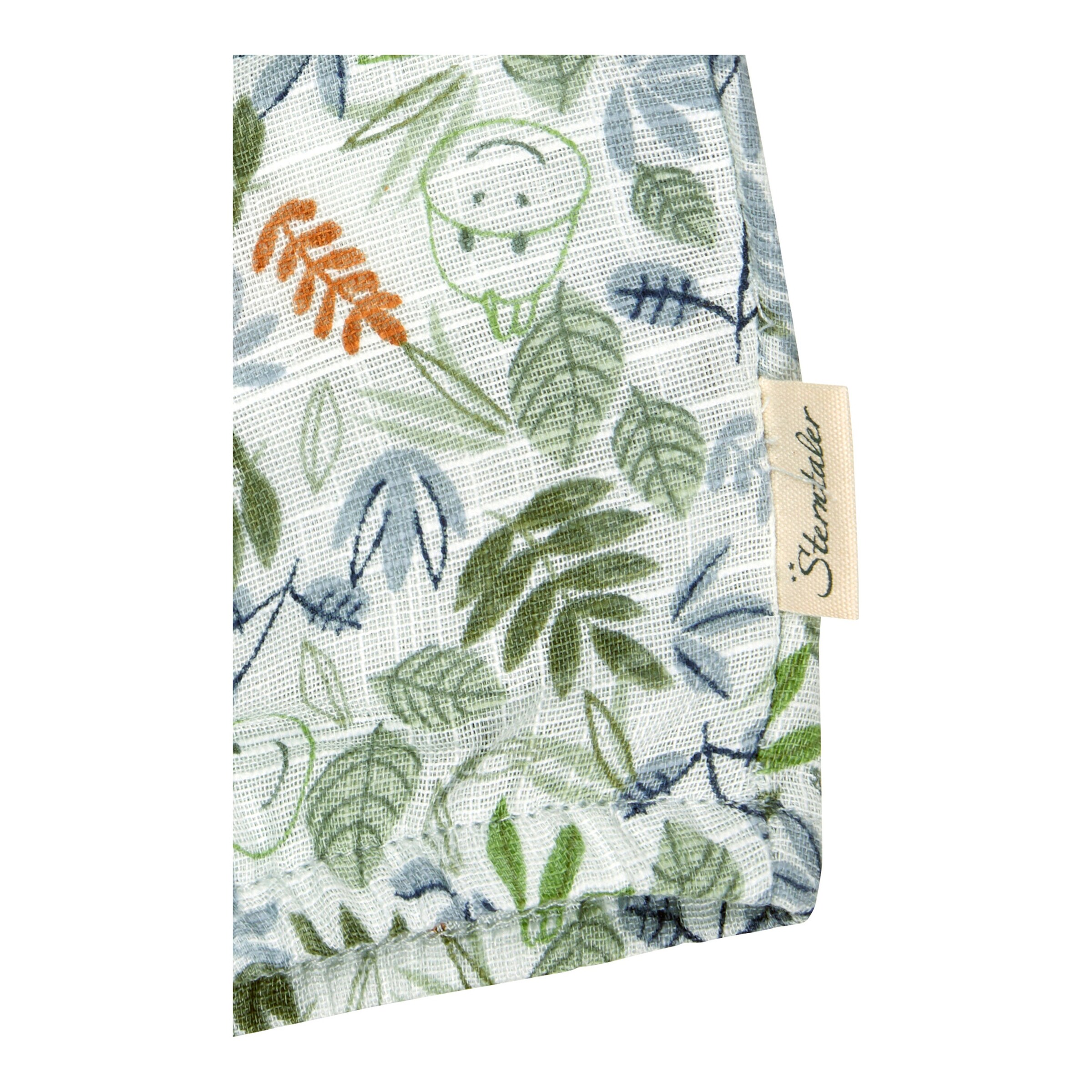 Sterntaler Shorts Leinenoptik Blätter hellblau/bunt