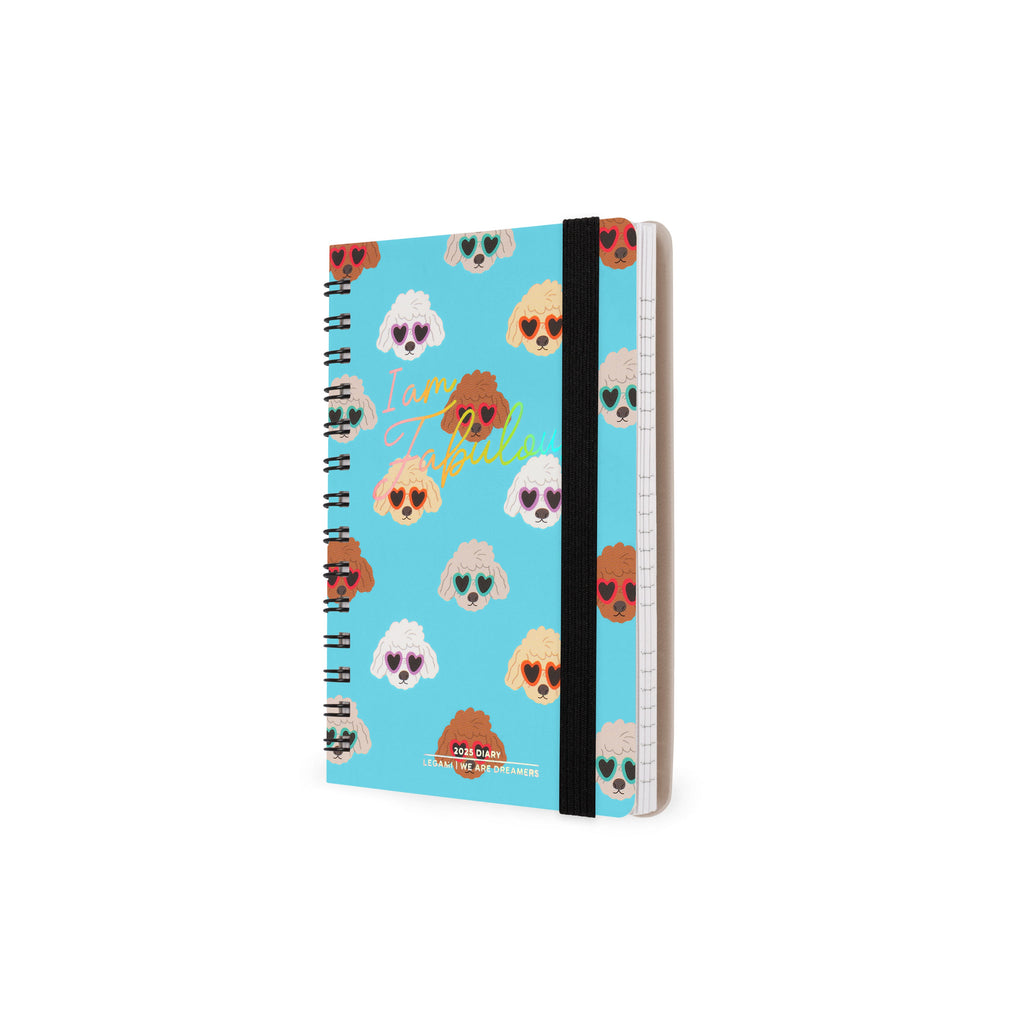 Agenda 2025 Semanal Pequena Espiral - Sky Blue Dogs