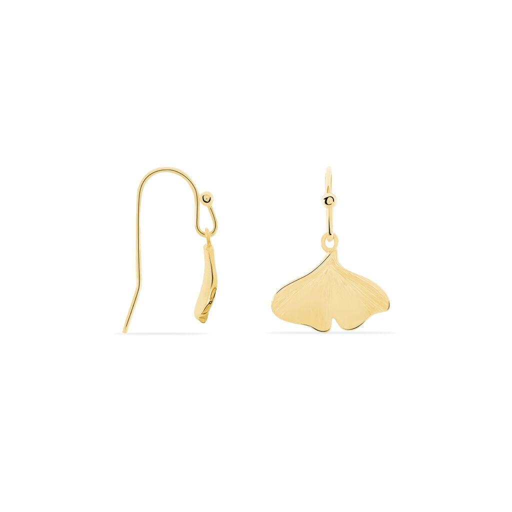 Boucles D'oreilles Pendantes Brita Plaqué Or Jaune