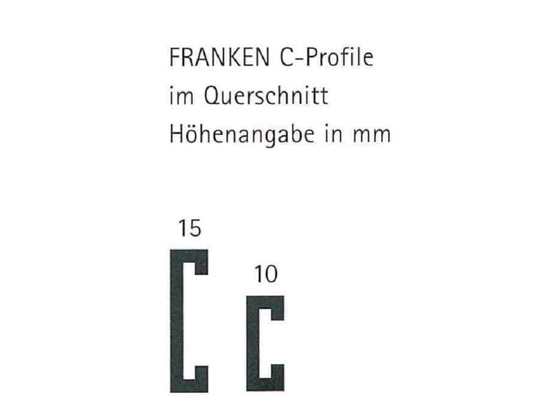 Franken Magnetschild 60 x 15 mm, Braun, 10 Stück Fenstermagnet und Lagerschild