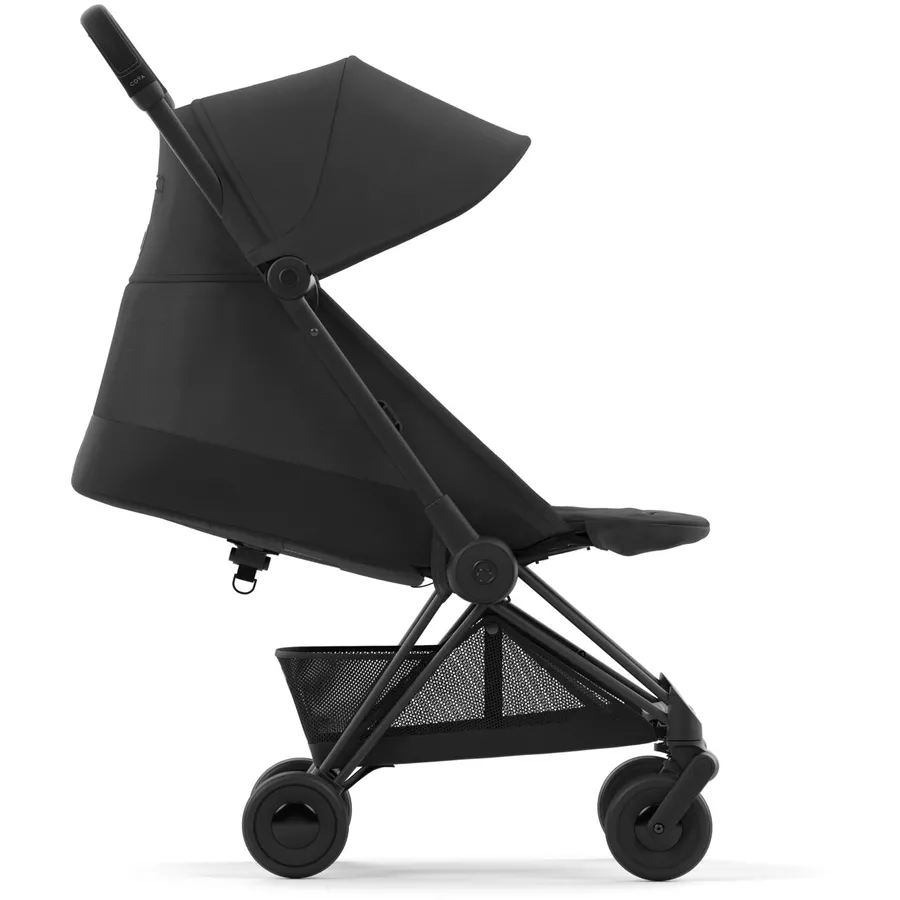 cybex PLATINUM Buggy Coya Matt Black Sepia Black inklusive Babyschale Cloud T I-Size Plus Leaf Green  und Adapter