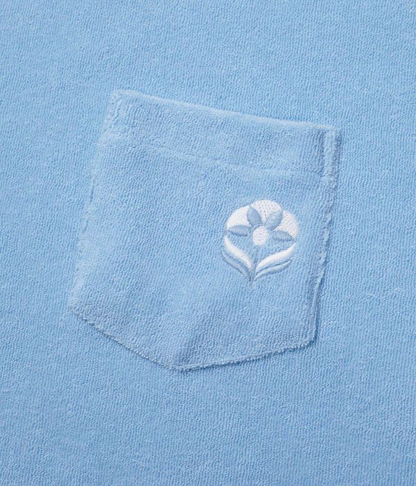 Blue Flowers Towling T-Shirt (pale blue)