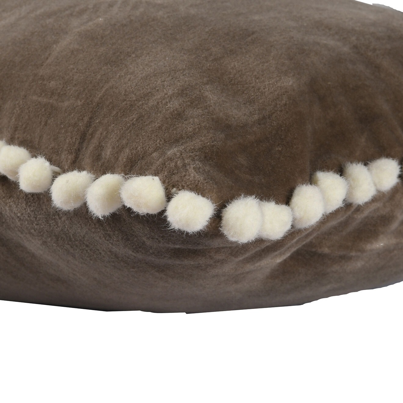 Febronie Housse de coussin en Velours Avoriaz écorce/naturel - 50x30 cm